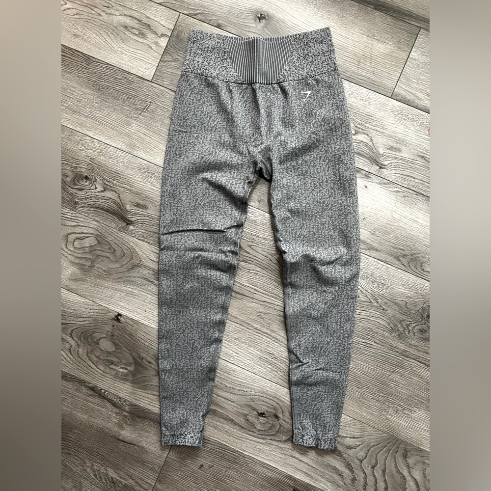 Gymshark Marl Seamless Leggings Women's Gray Pull On High Waist Stretch